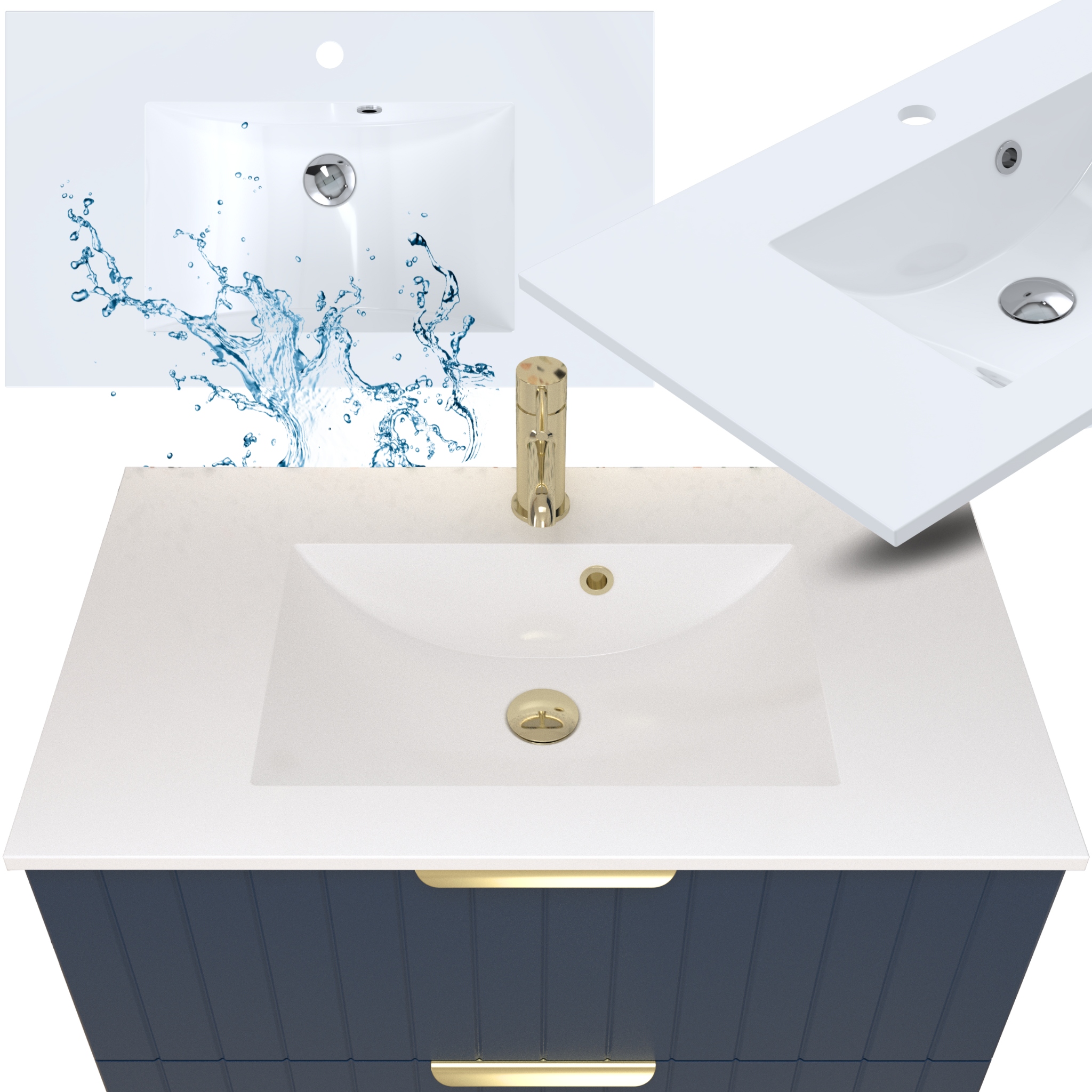 Umyvadlo 80 Konglomerát Bílá Koupelnová Velká Dolomitová Otvor