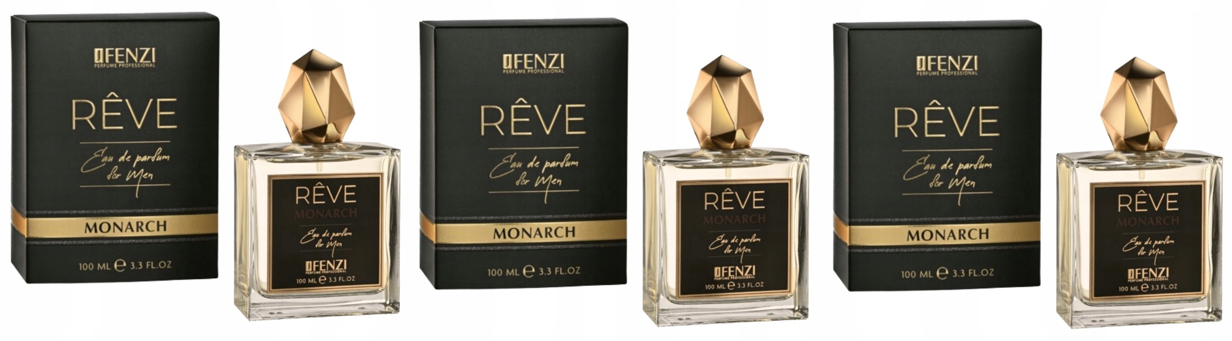 JFenzi Reve Monarch For Men 3x100ml parfémovaná voda pro muže
