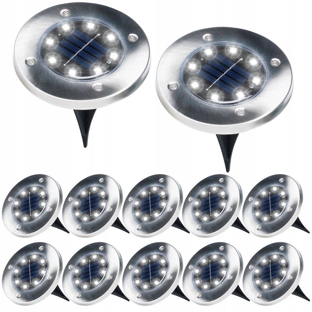 Zahradní světla Solární Led Ocelové Zapichovací Vilde 11,5 cm 12 ks