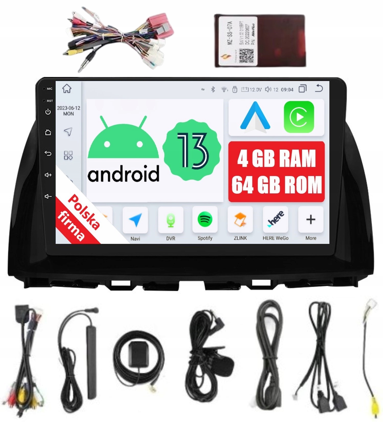 Rádio 2DIN Navigace Android Mazda CX5 1 A 4/64 Gb Dsp Carplay Lte