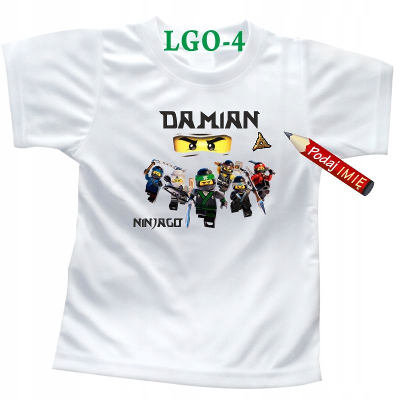 

Koszulka Lego Ninjago z imieniem dziecka 112-116cm