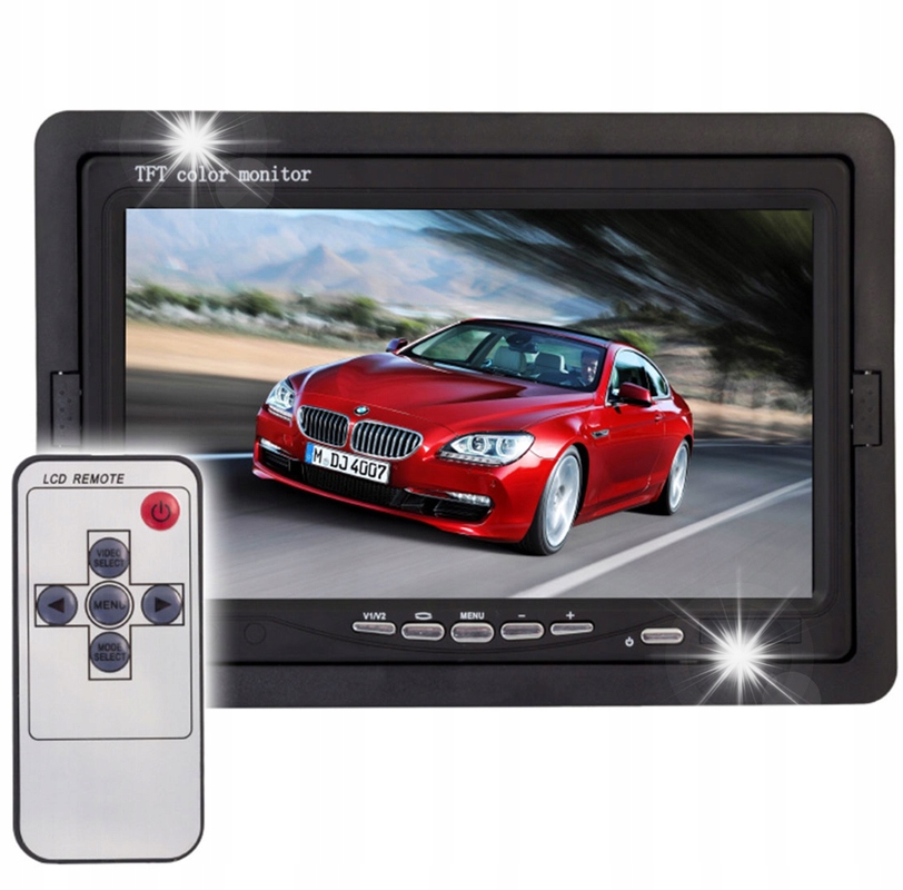 Cúvacia Kamera Monitor 7" 12V/24V 18 Ir Pomocné Linky Široký Uhol AK307