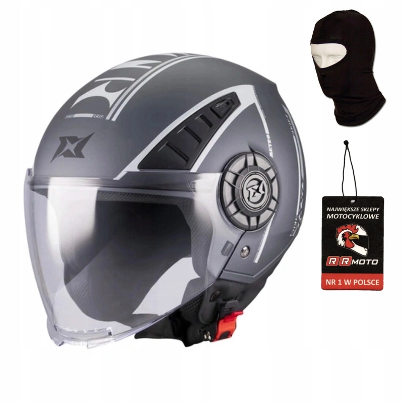 Motocyklová prilba Axxis Metro S Siris C2 Matt čierna šedá Darčeky
