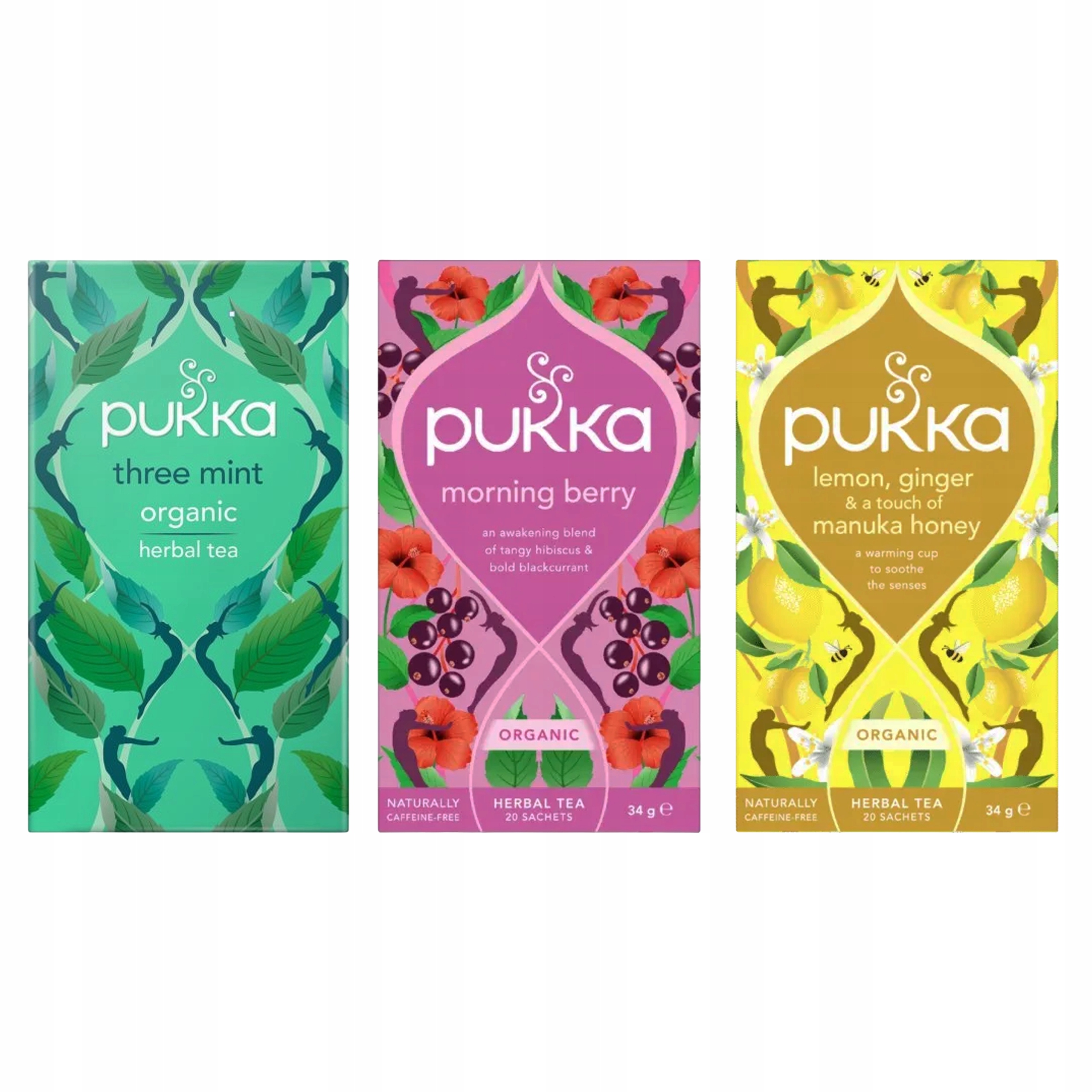 Pukka Set 3 bio bylinných čajů 3 příchutě 60 obálek