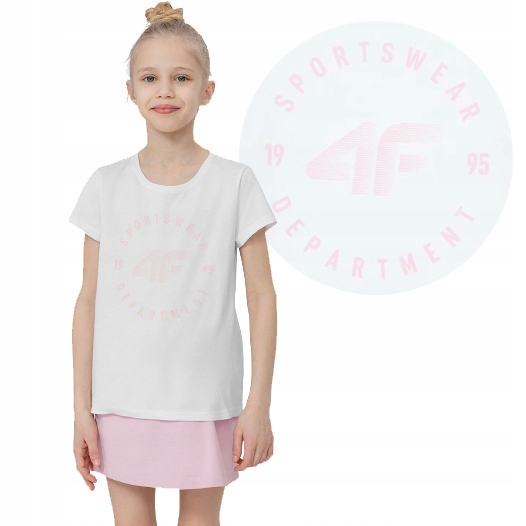 

Koszulka T-shirt Dziewczęcy 4F JTSD003-10S r.146