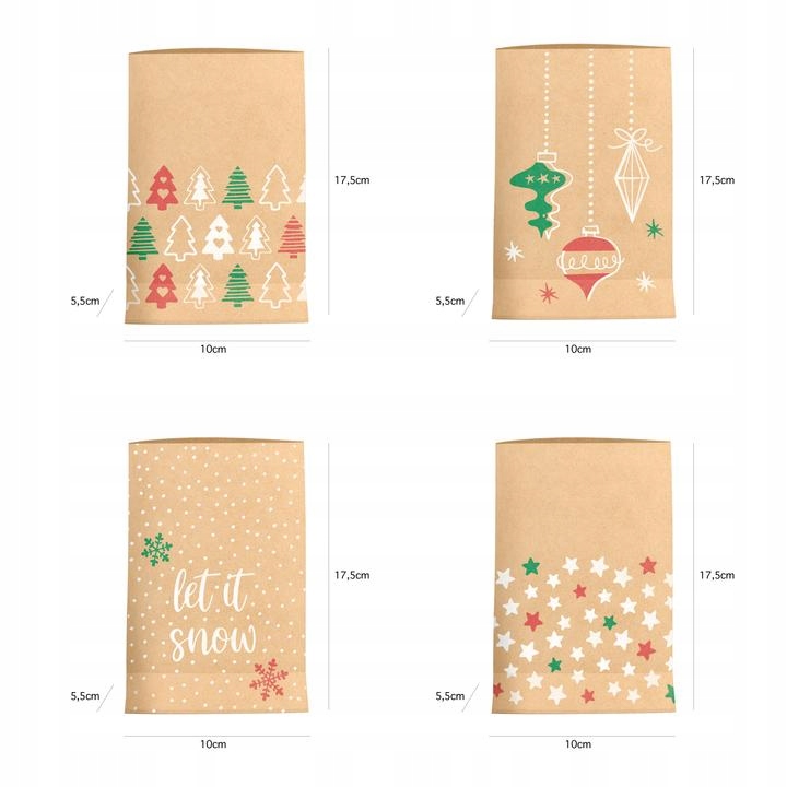 KALENDARZ ADWENTOWY TOREBKI PAPIEROWE DIY 24 SZTUKI Marka inna