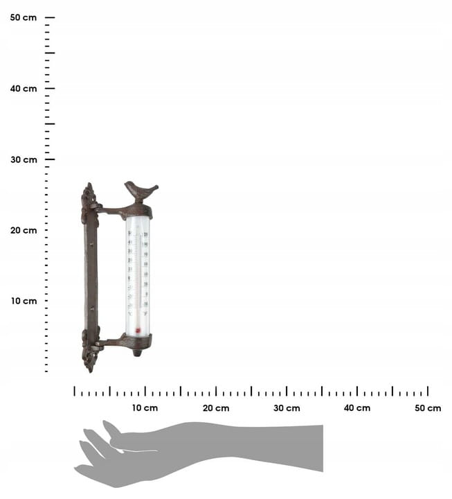 Żeliwny termometr zewnętrzny ozdobny ptak ścienny Marka Esschert Design