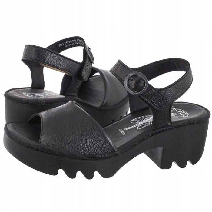 Dámské kožené sandály Fly London Tull Mousse Black, černé