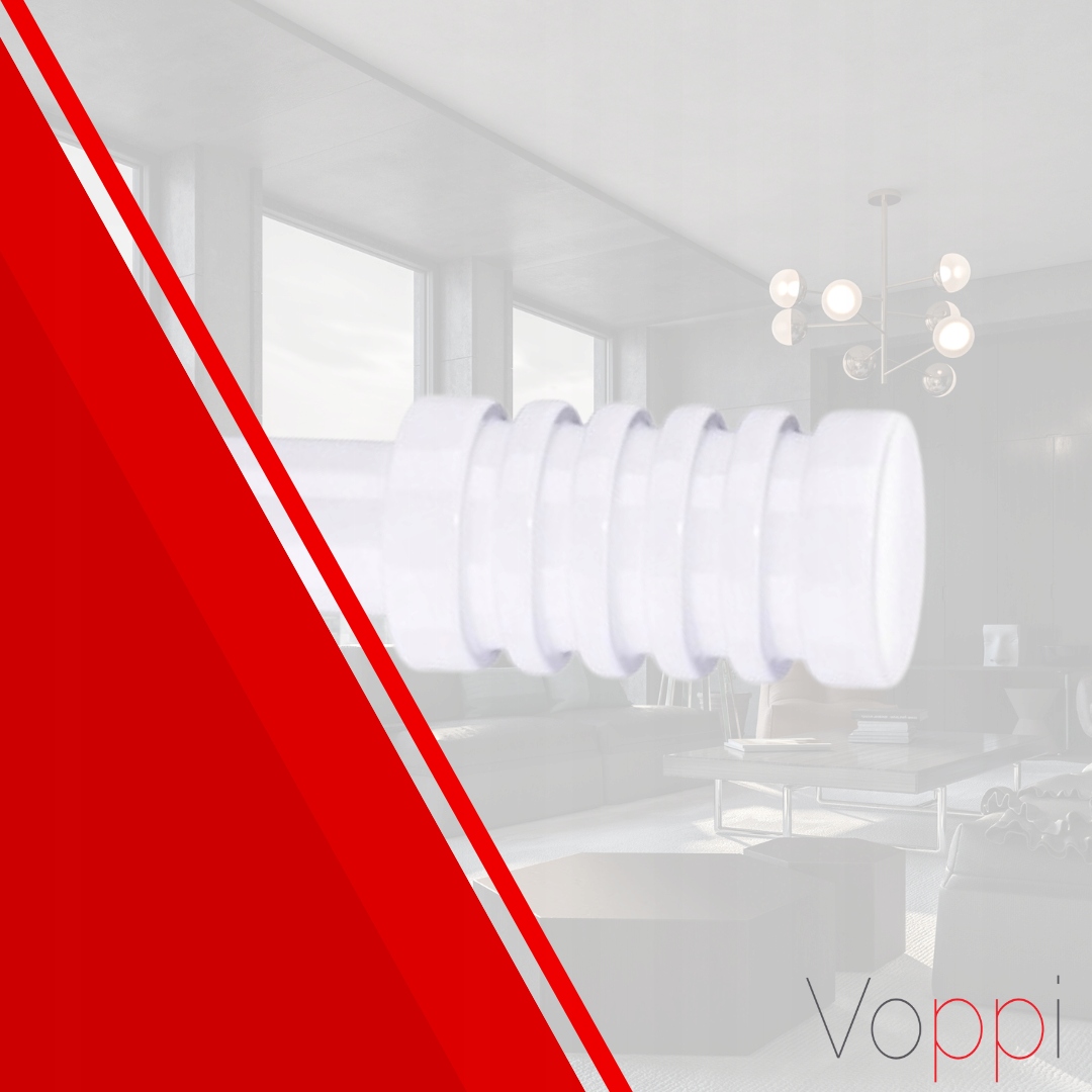 ZAKOŃCZENIE OPTIMA ZAŚLEPKA DO KARNISZA Ø19mm CZARNY BIAŁY SATYNA Kod producenta Voppi