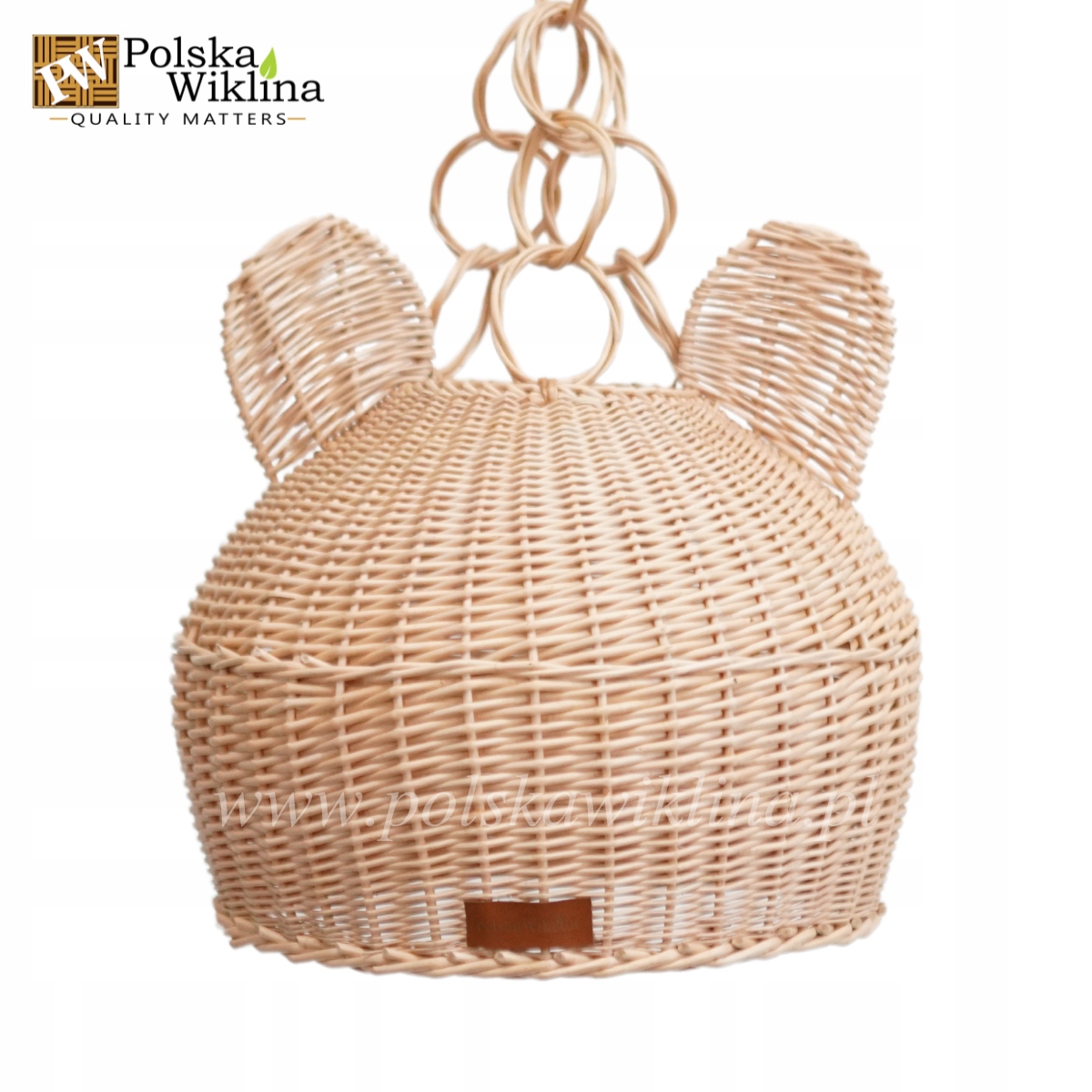 ABAŻUR WIKLINOWY MIŚ KLOSZ LAMPA POLSKA WIKLINA