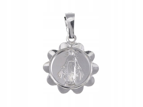 MEDALIK MATKA BOSKA NIEPOKALANA OZDOBNA SREBRO