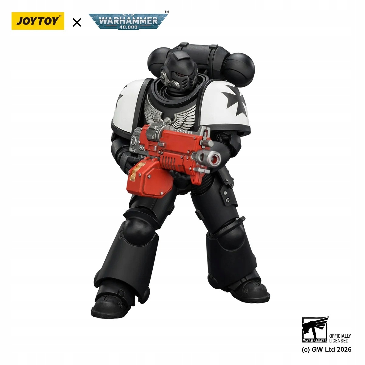 Figurka Černých templářů Intercessor z Warhammeru 40k v měřítku 1/18, 12 cm