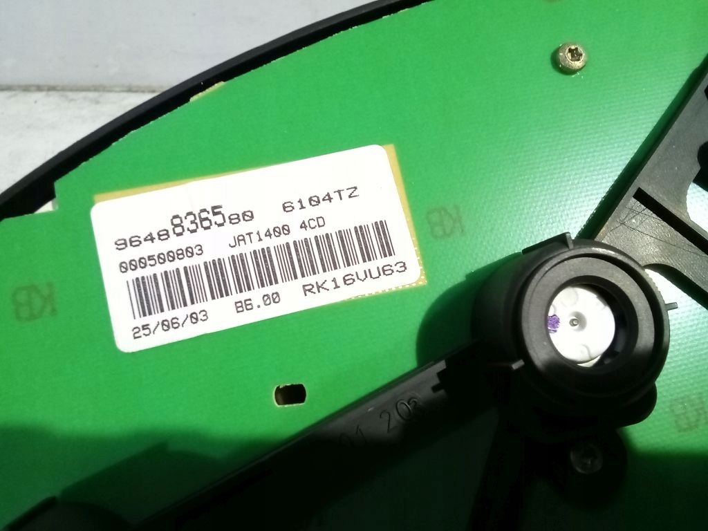 Peugeot 206 dials dials 9648836580
