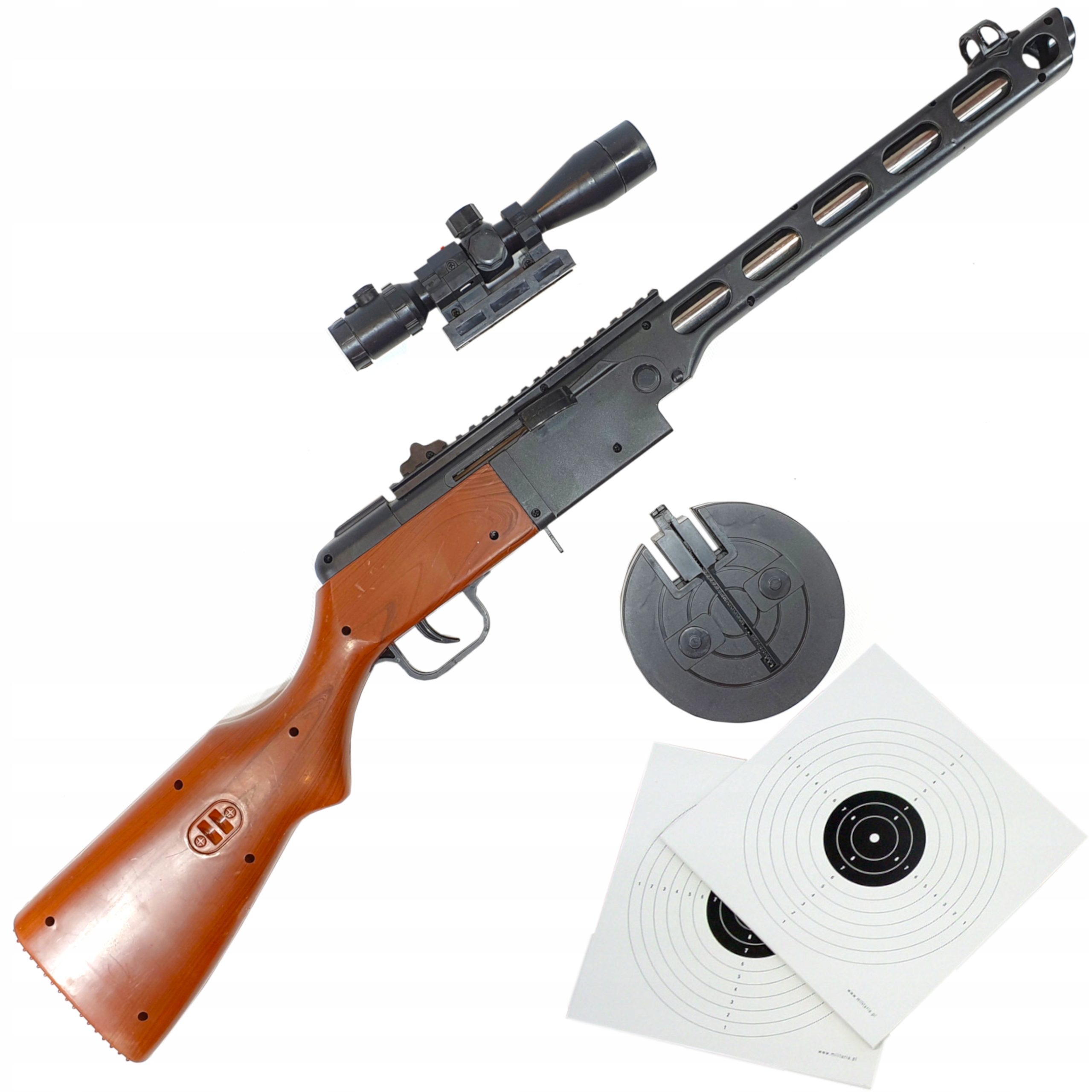 PEPESZA REPLIKA ASG KARABIN SNAJPERKA NA KULKI 6mm Efekty podświetlenie LED świetlne