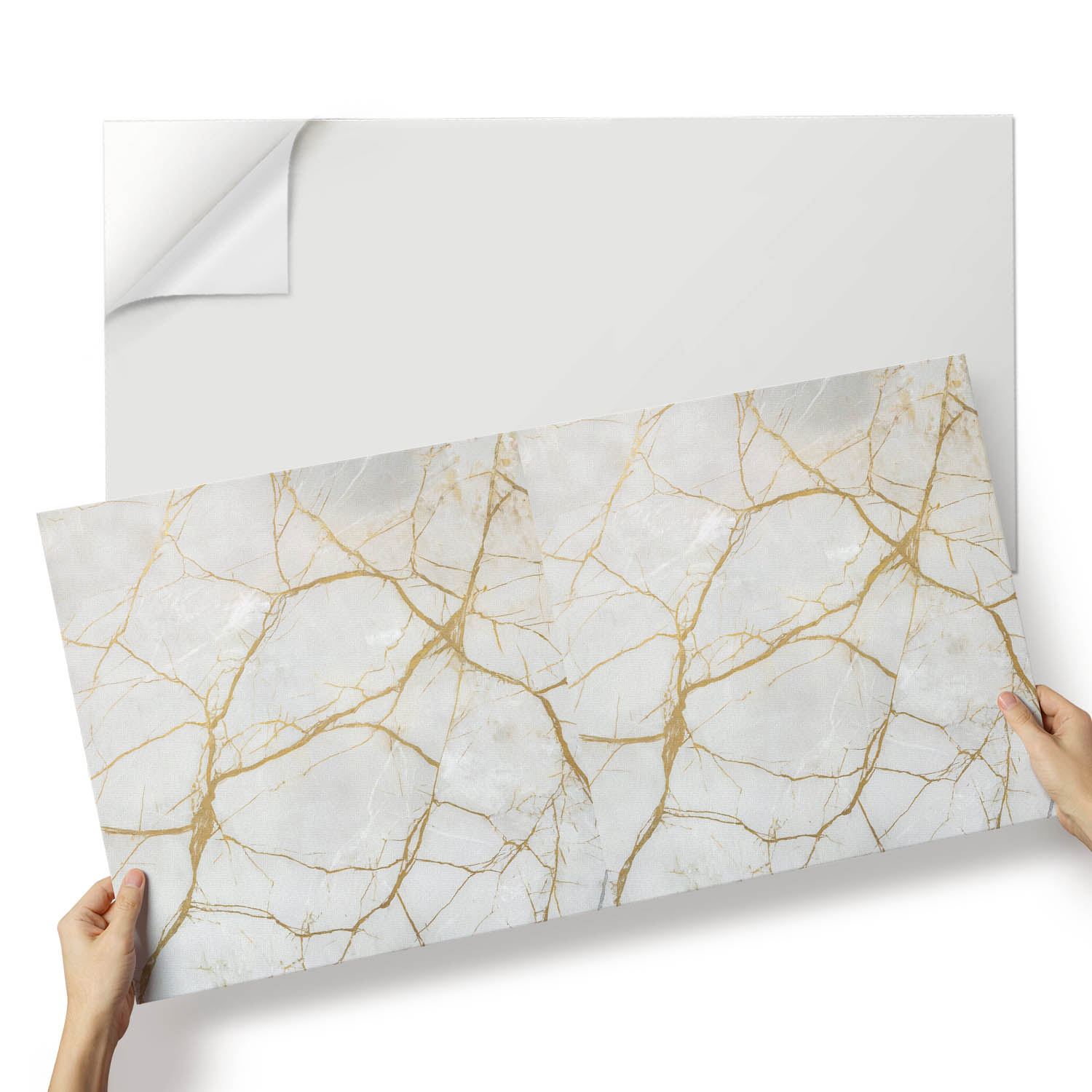 Vinylový panel S Potiskem Stylizace s elegantním mramorovým vzorem 100 x 50 cm
