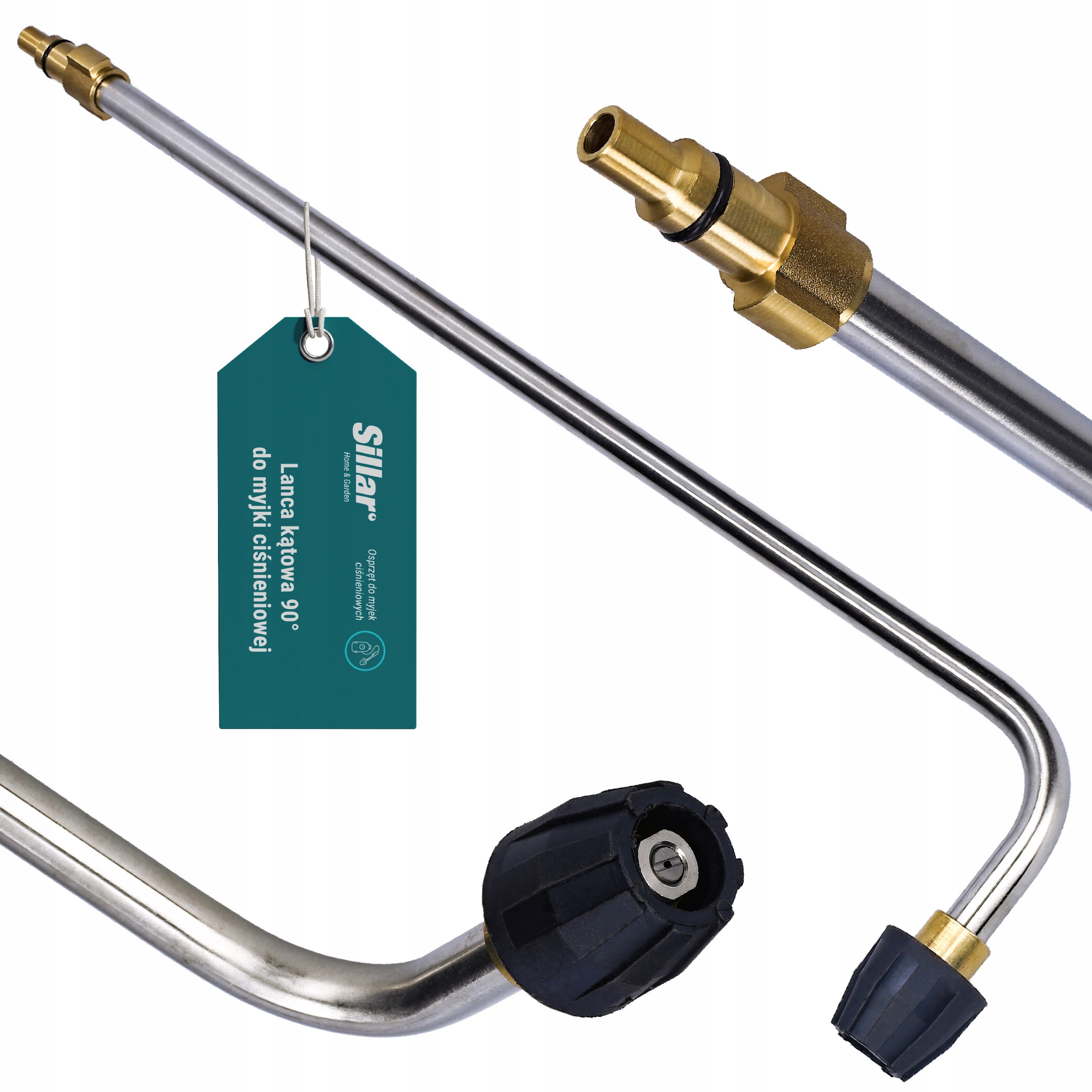 Długa lanca kątowa Sillar dysza podwozi mycia auta do myjki Parkside Lavor