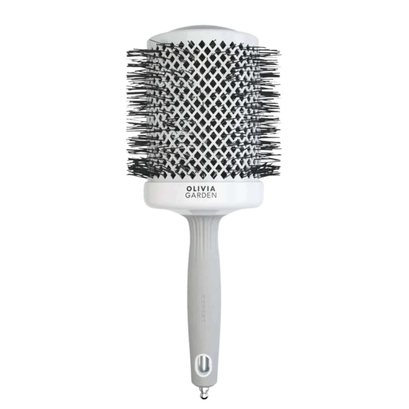 Olivia Garden Blowout Shine – Kartáč na vlasy White&Grey 80 mm