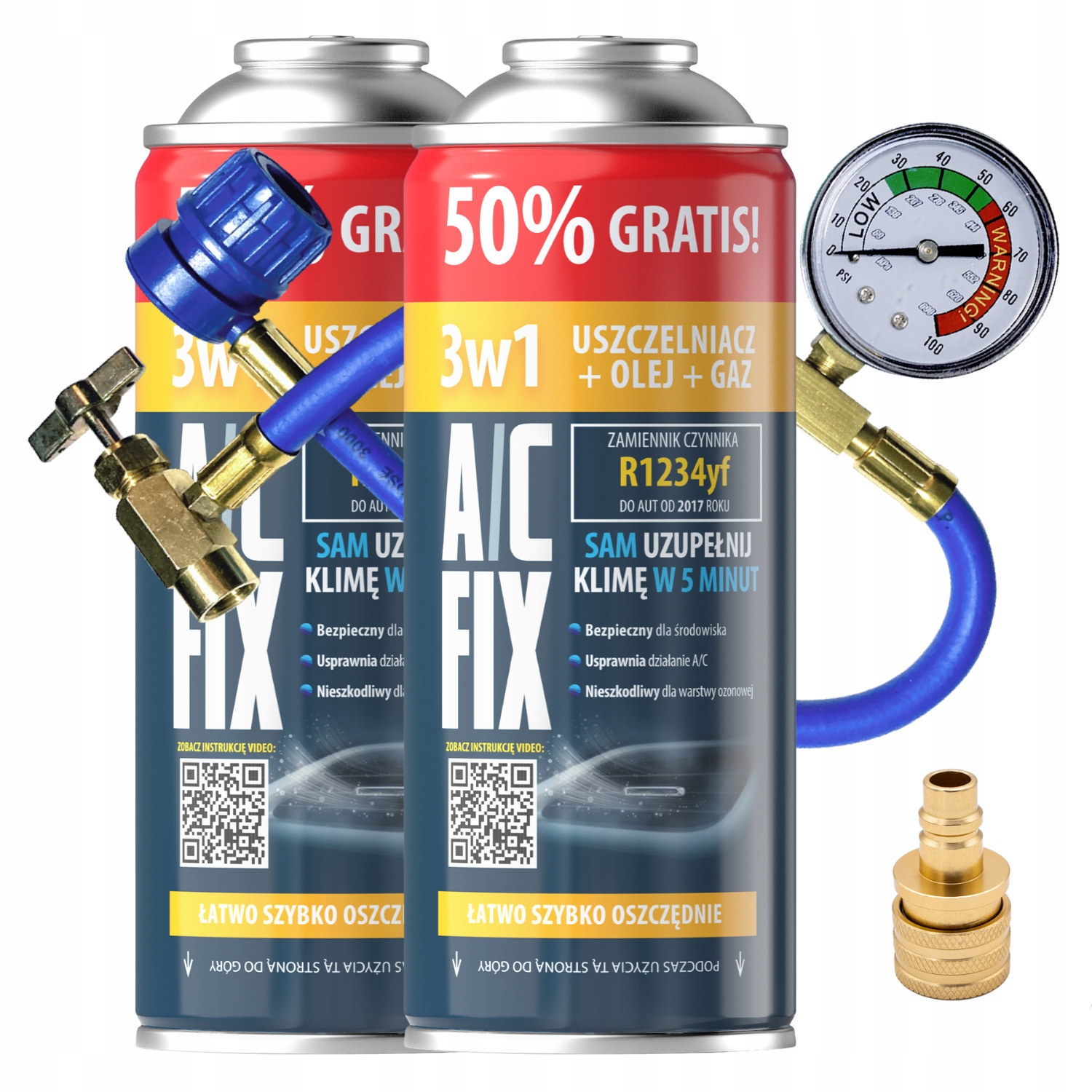 Czynnik chłodniczy A/C FIX R1234yf 2x235 g 0,47 l