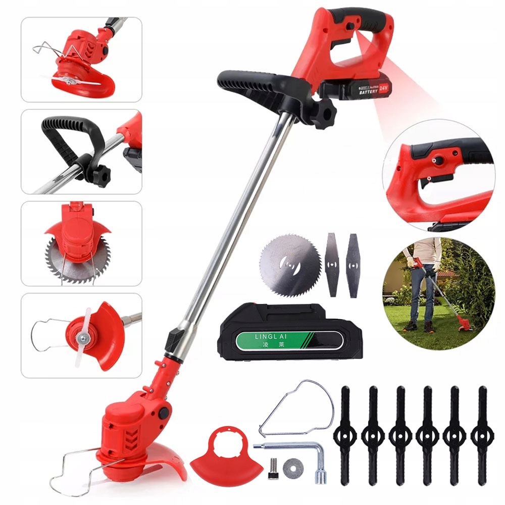 Aku Vyžínač Zahradní vyžínač Vyžínač 2x Akumulátor 650W