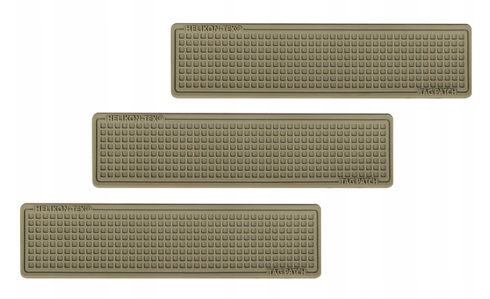 Uniwersalny Emblemat rzep Tag Patch Rubber 100x25mm 3szt Pvc Coyote Helikon