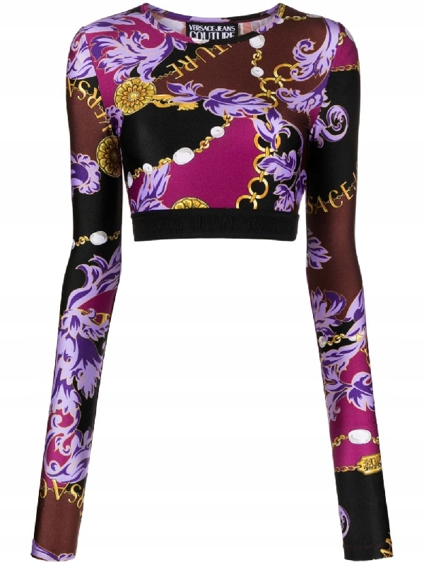 Versace Jeans Couture Krátký top s potiskem R40