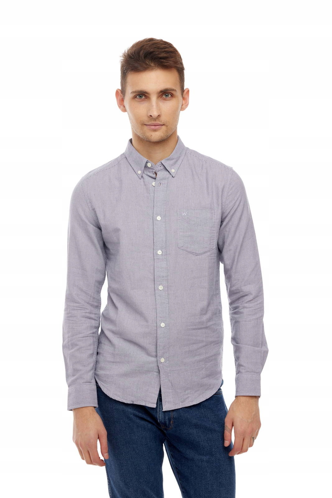 WRANGLER BUTTON DOWN LUNAR ROCK GREY W5F33ZXKH M