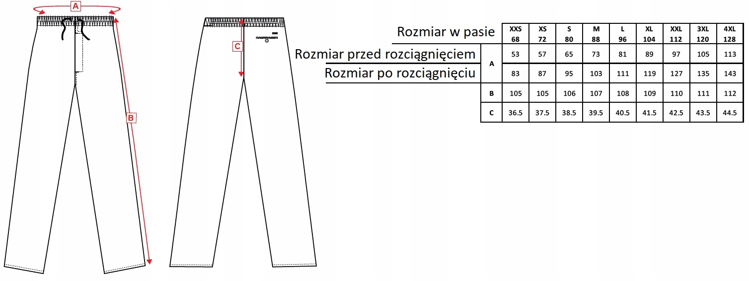 SPODNIE GASTRONOMICZNE KUCHARSKIE DLA KUCHARZA DO PRACY BAWEŁNIANE Kod producenta BAWEŁNIANE