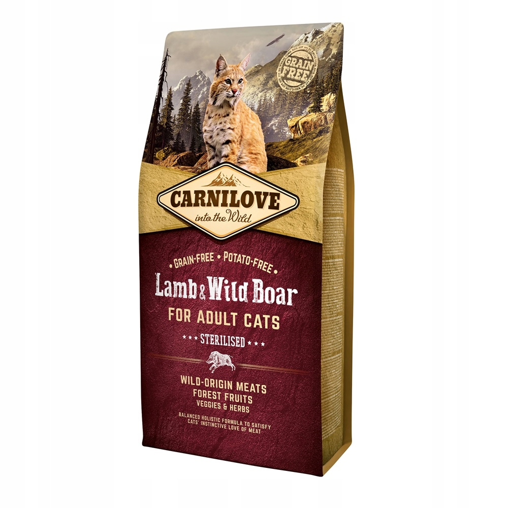 Levně Carnilove Cat Sterilised Jehněčí a divočák Lamb & Wild Boar 6 kg