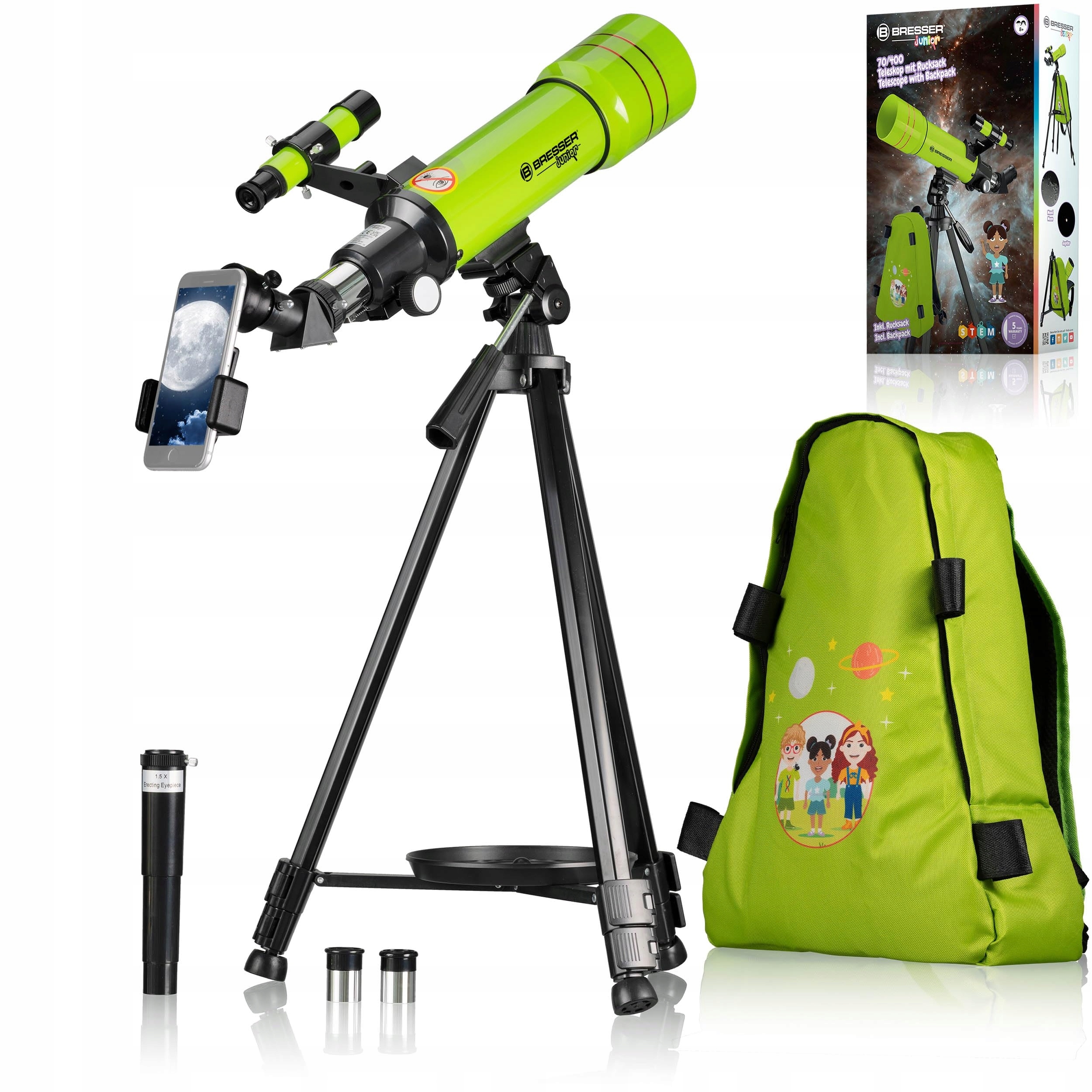 Teleskop Ar 70/400 Az Junior, zielony, plecak