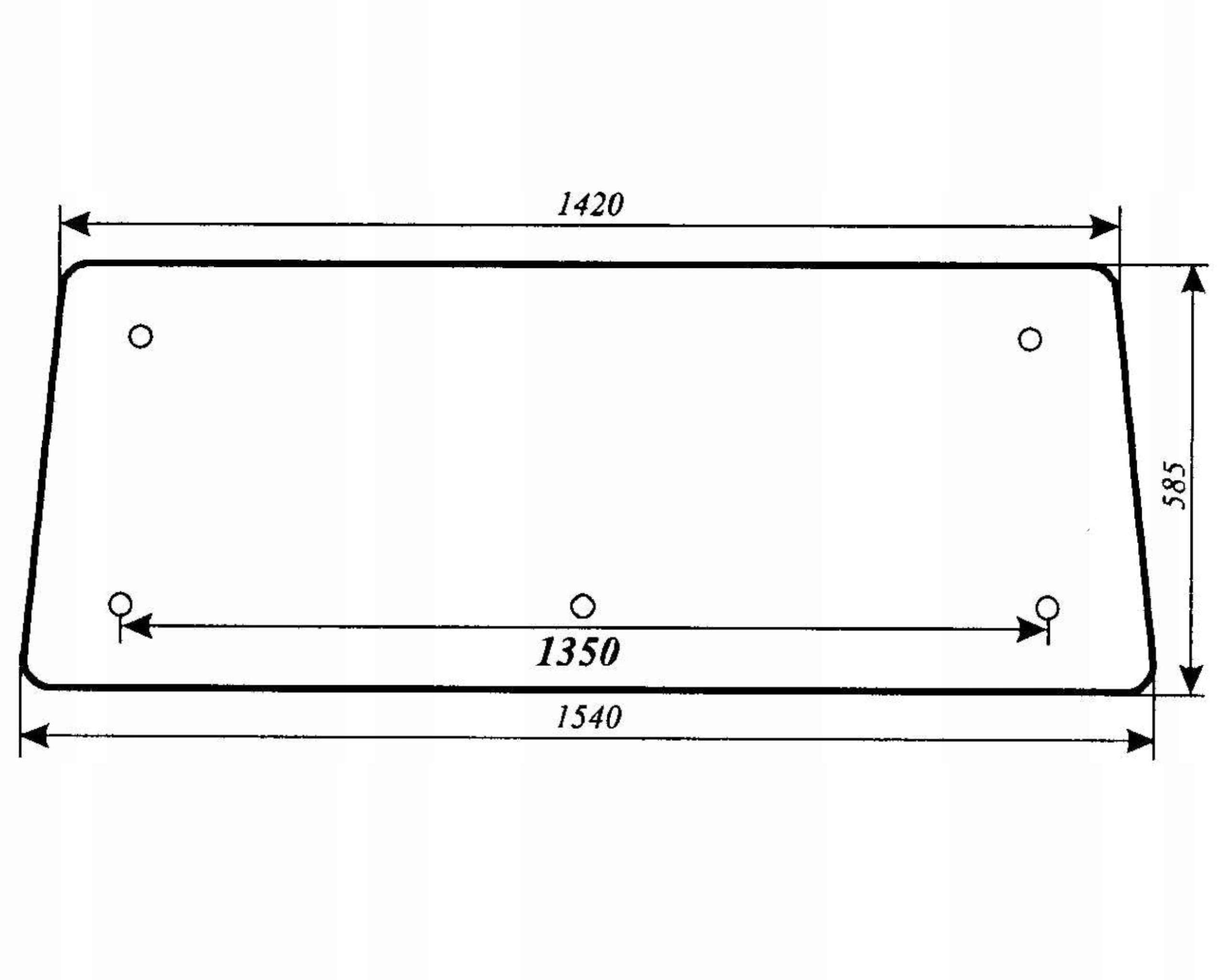 sklo Zetor 7211, 7245, 5211, 6340, 5320 zadní