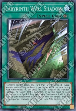 

Yu-Gi-Oh! Tcg: Labyrinth Wall Shadow (maze)