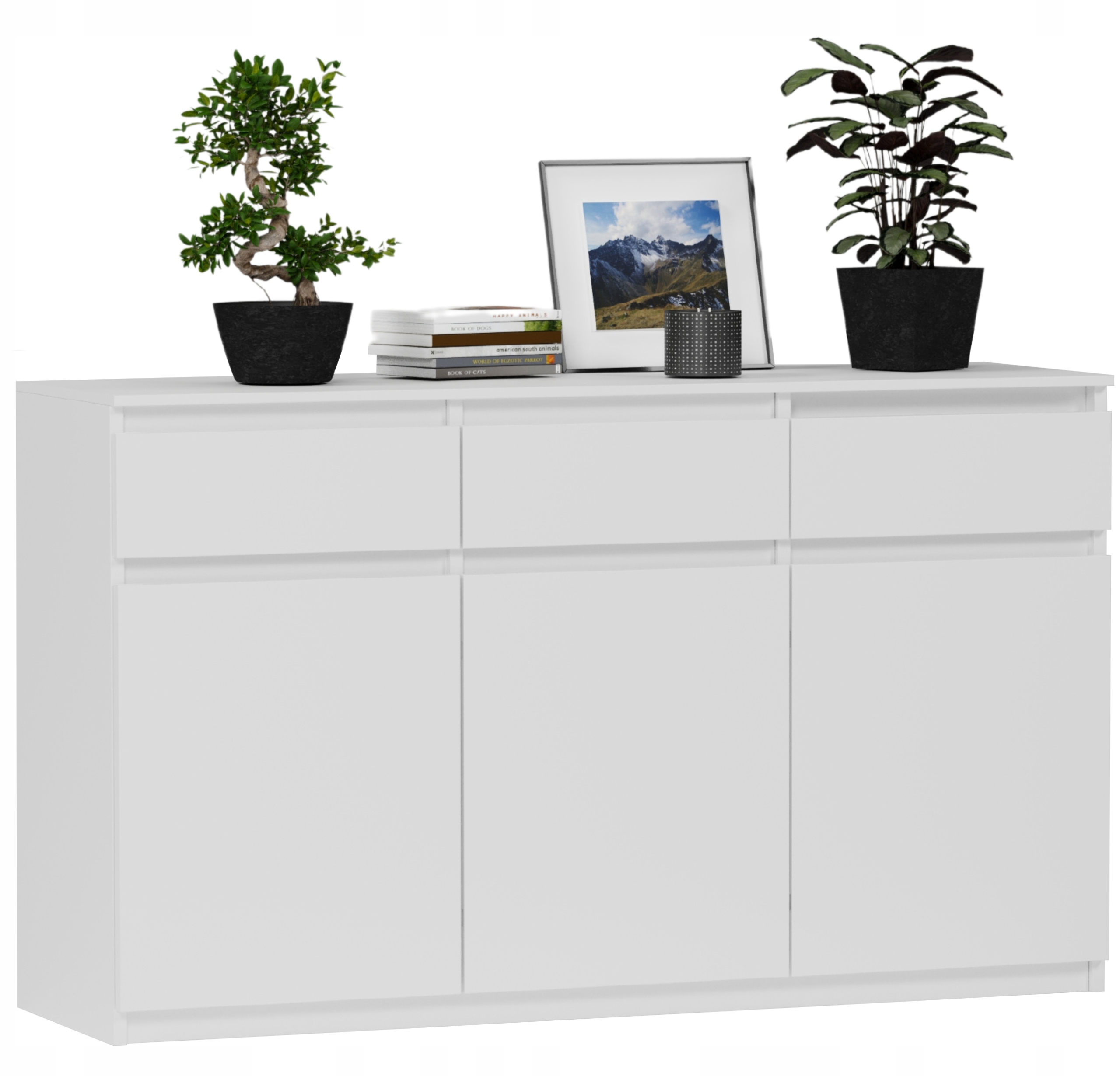 KOMODA 98CM SZAFKA 3 SZUFLADY BIAŁA S3