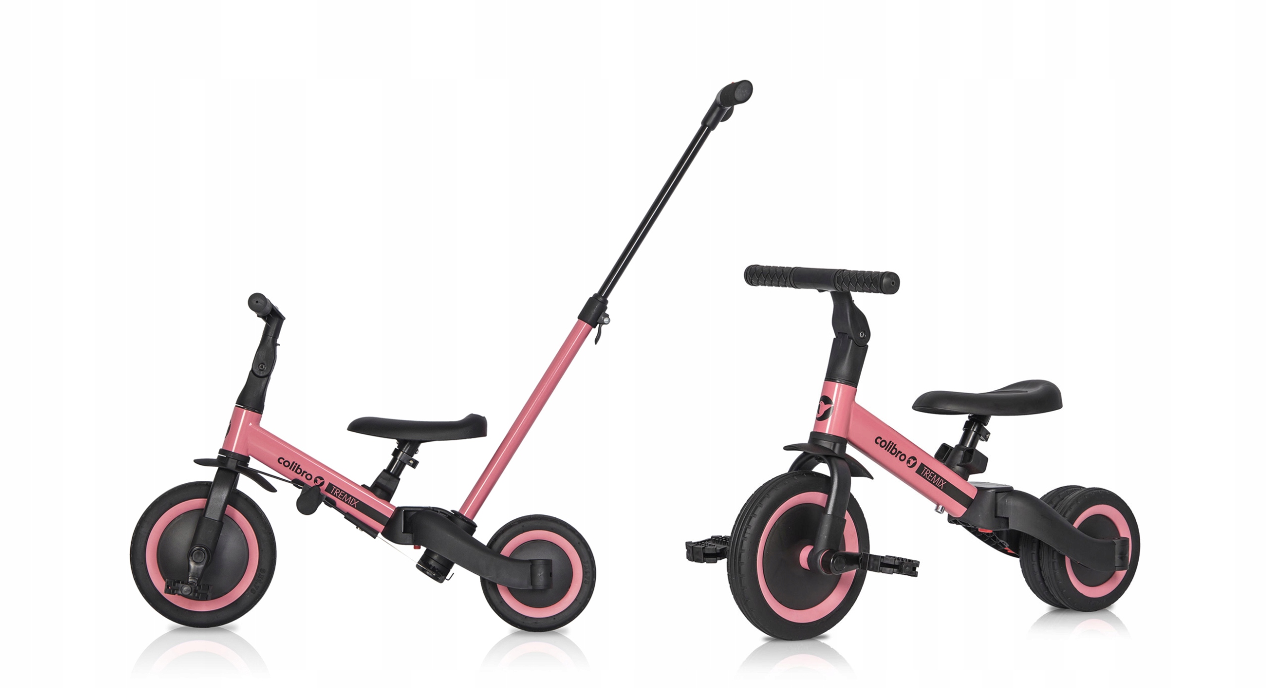 Detský bicykel PUSH TREMIX UP 6v1 +++ Ružová farba