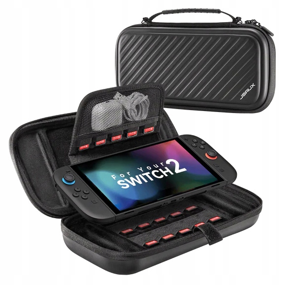 Etui Podróżne Futerał Ochrona JSAUX dla NINTENDO SWITCH 2 - Kieszeń na gry