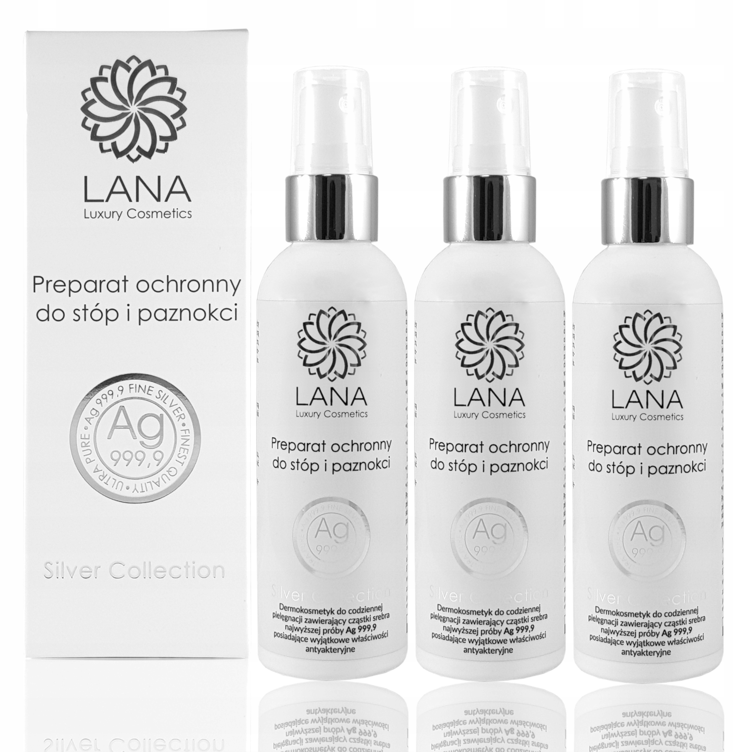 Protiplísňový Sprej na nohy Ionty Stříbra 3x100 ml