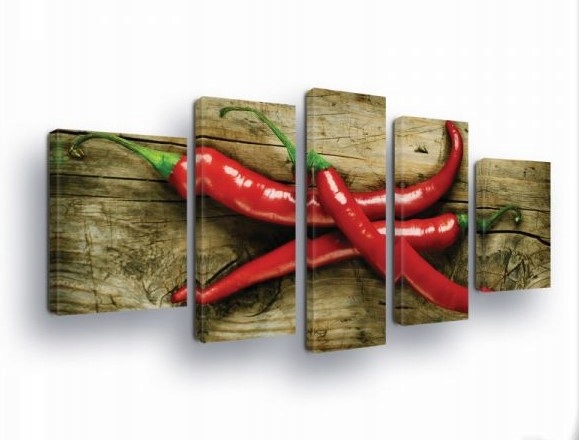 Obraz 170x100 Červená chilli paprička príroda rustikálne drevo