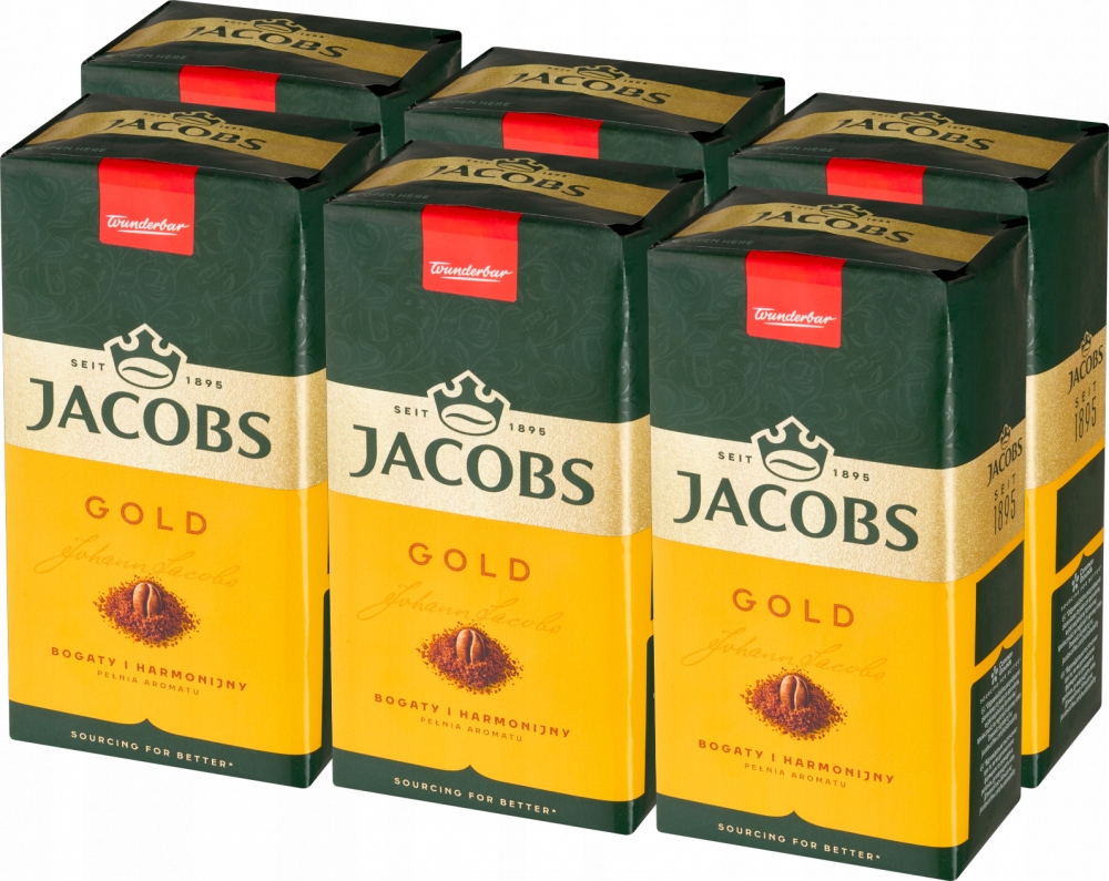 Kawa mielona Jacobs Gold 500g x6