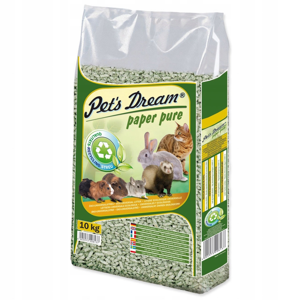 Levně Pelety Pet´s Dream Paper Pure 10kg