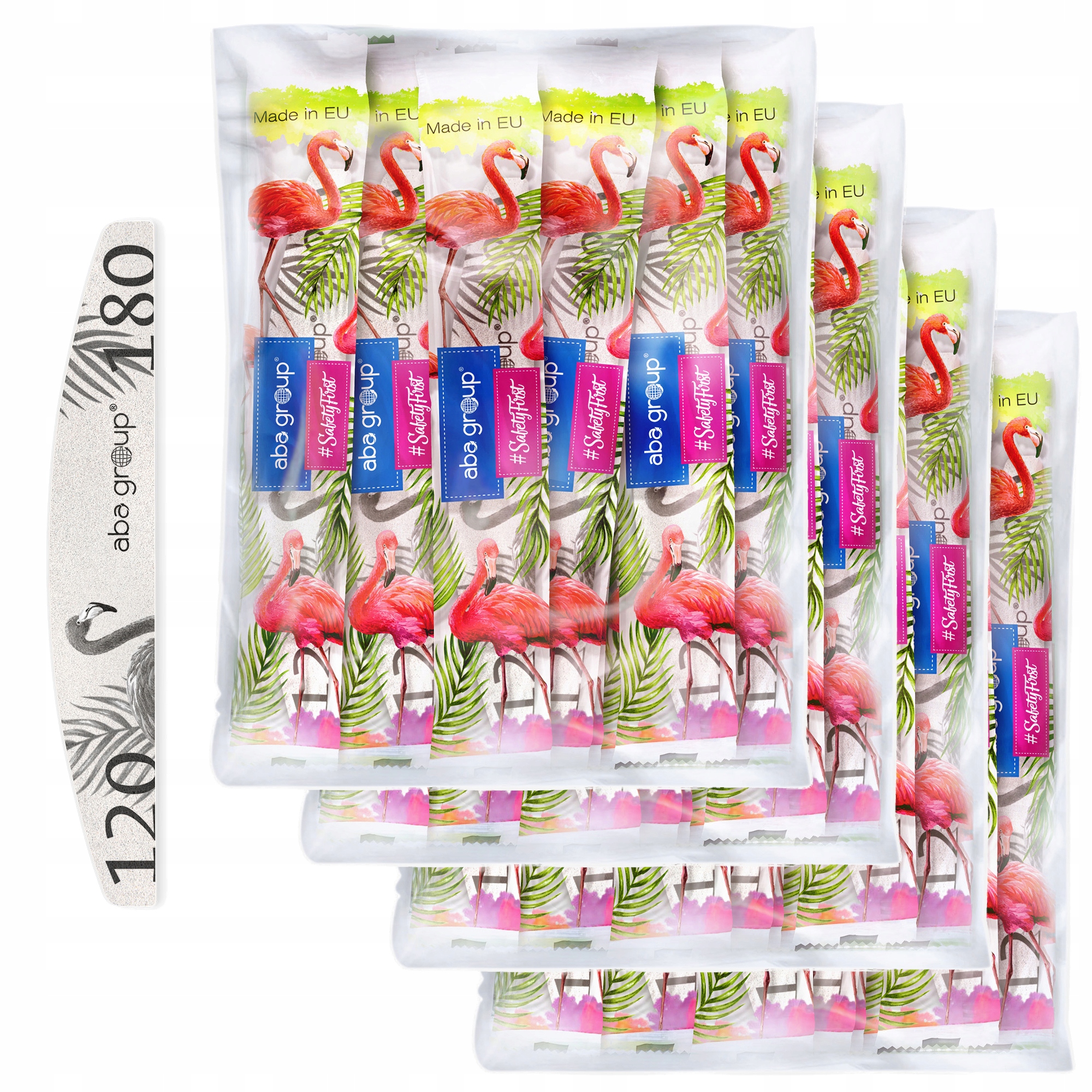 pilník na nehty 120/180 Safe Crescent Pack Aba Group 100 kusů