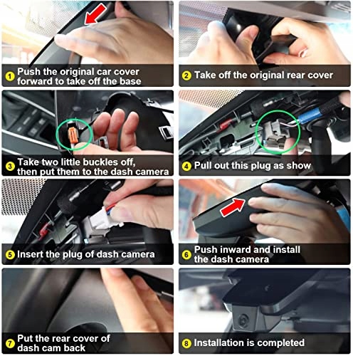 FITCAMX Dashcam kompatybilny z Toyota RAV4 2019-20 Model DashCam