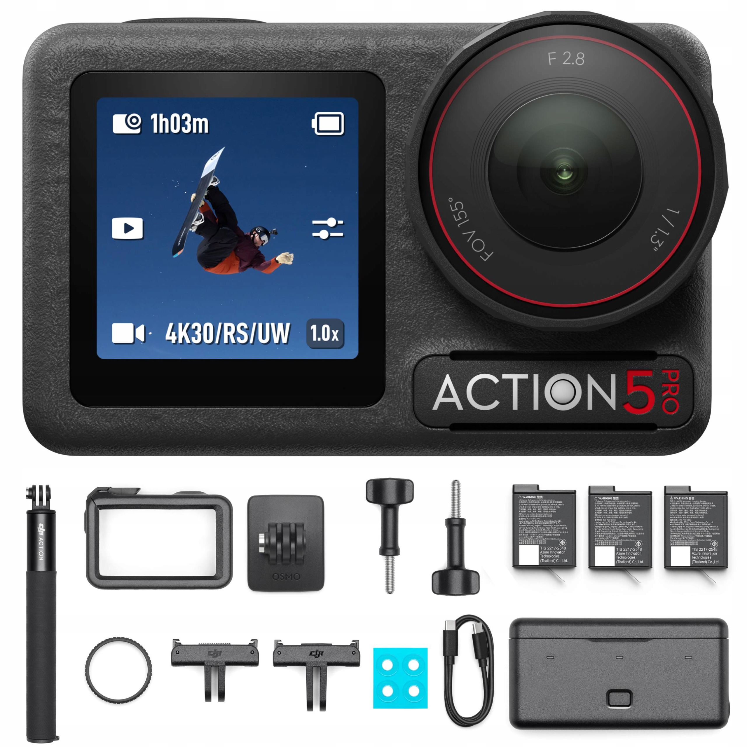 Sportovní kamera Dji Osmo Action 5 Pro Adventure Combo 4K Uhd