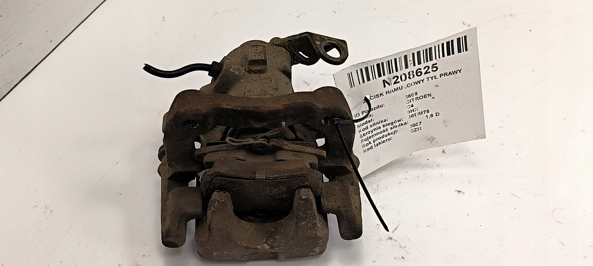 caliper brake rear part right 1.6 HDI CITROEN C4 and