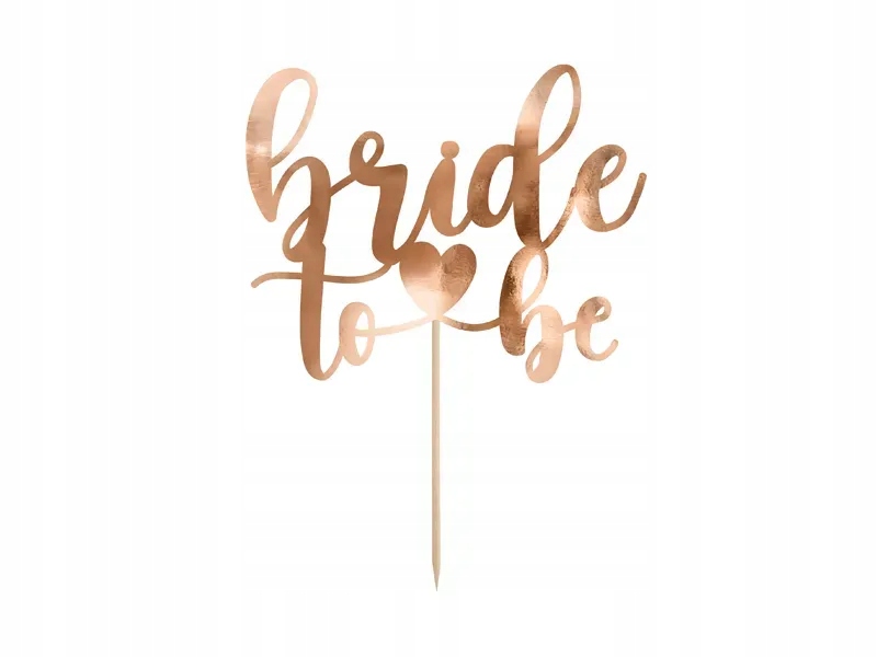 

Topper do muffinek tortu Bride to be różowe złoto