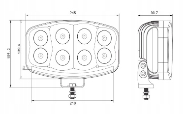 L3413 - СВЕТОДИОДНАЯ ФАРА С ПОЛОЖЕНИЕМ LED DOWN HALOGEN
