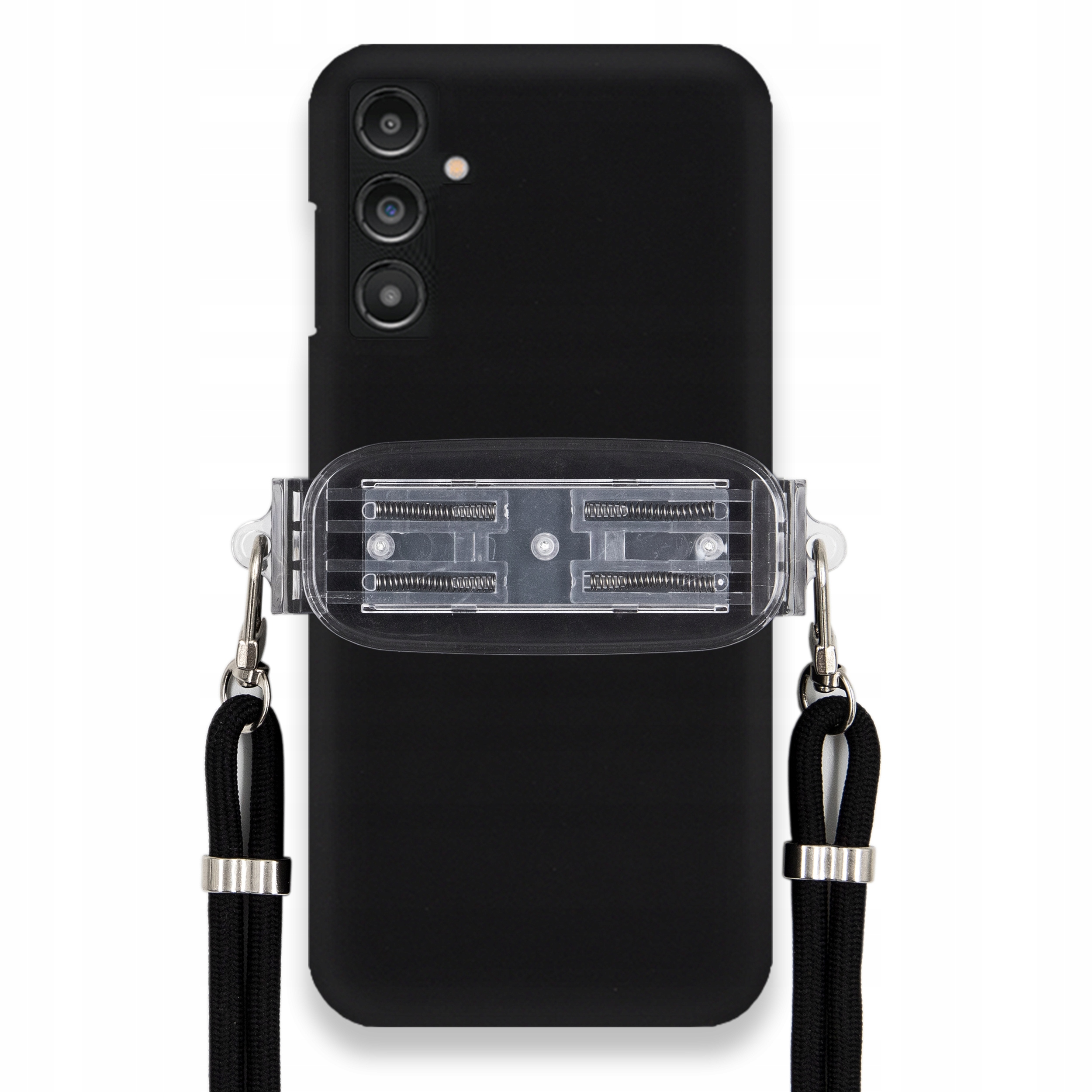 Pouzdro Pro Samsung A14 5G Smooth Černé Pouzdro Univerzální Držák Černá Šňůra