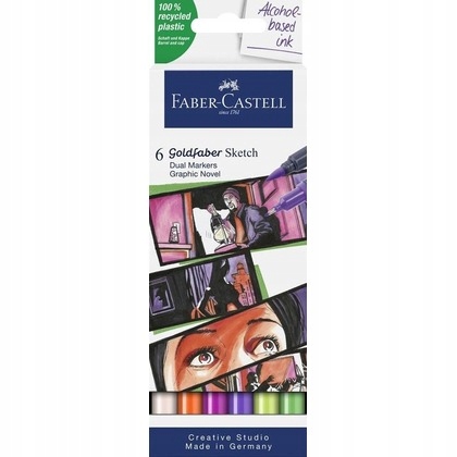 Oboustranné pero Goldfaber Sketch graphic 6 kol. /Faber Castell