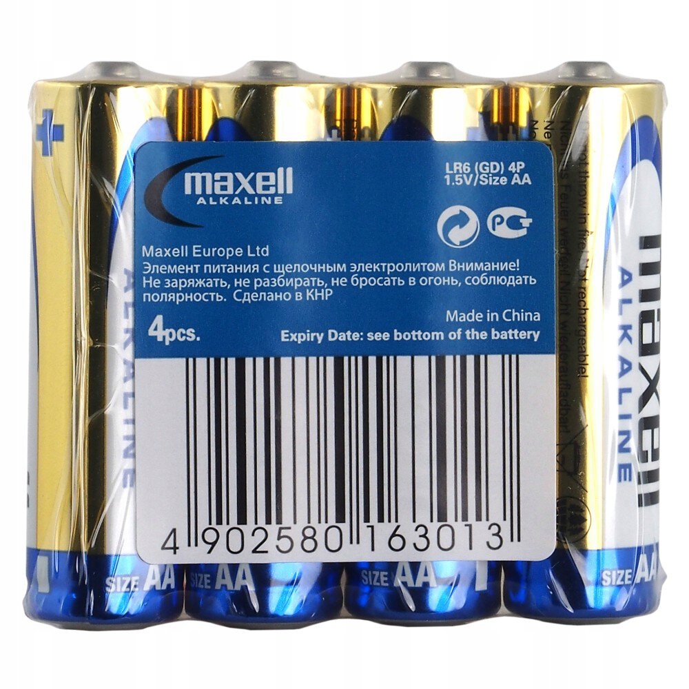 

Baterie alkaliczne Maxell Alkaline LR6 Aa 4 sztu