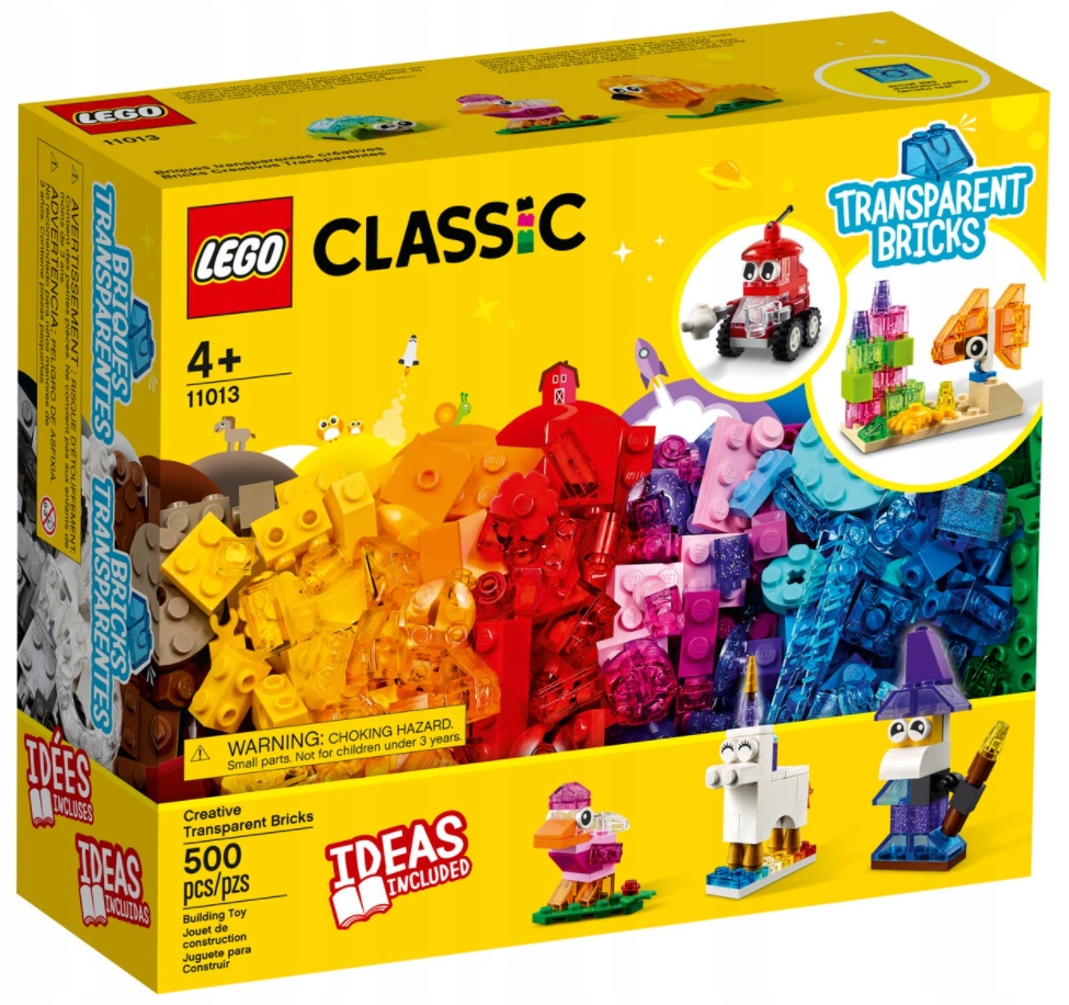 Lego Classic Kreativní Průhledné Stavebnice 11013