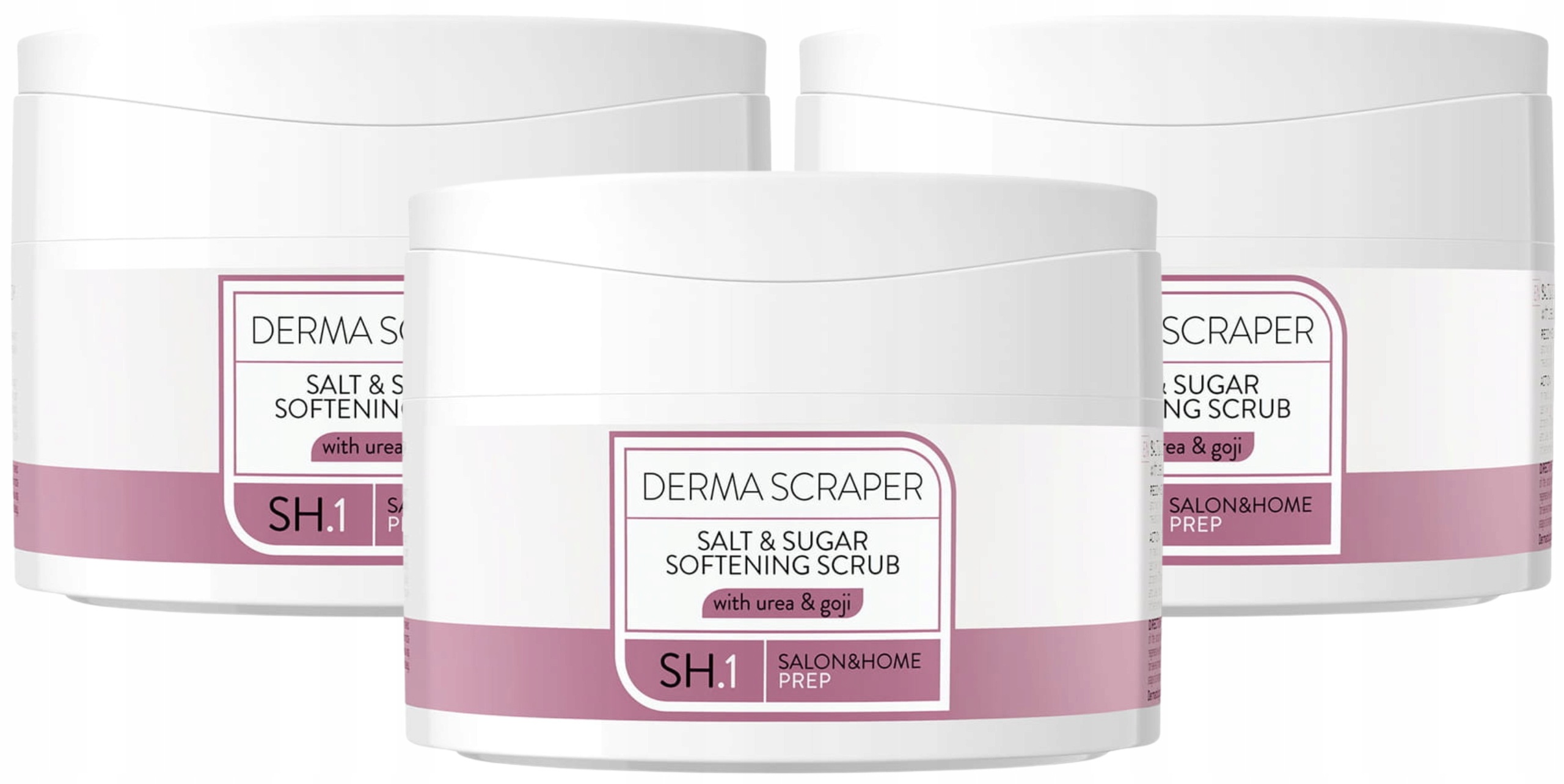 3 x Pharm Foot Peeling Solno-Cukrový 200g Močovina Změkčení tvrdé pokožky