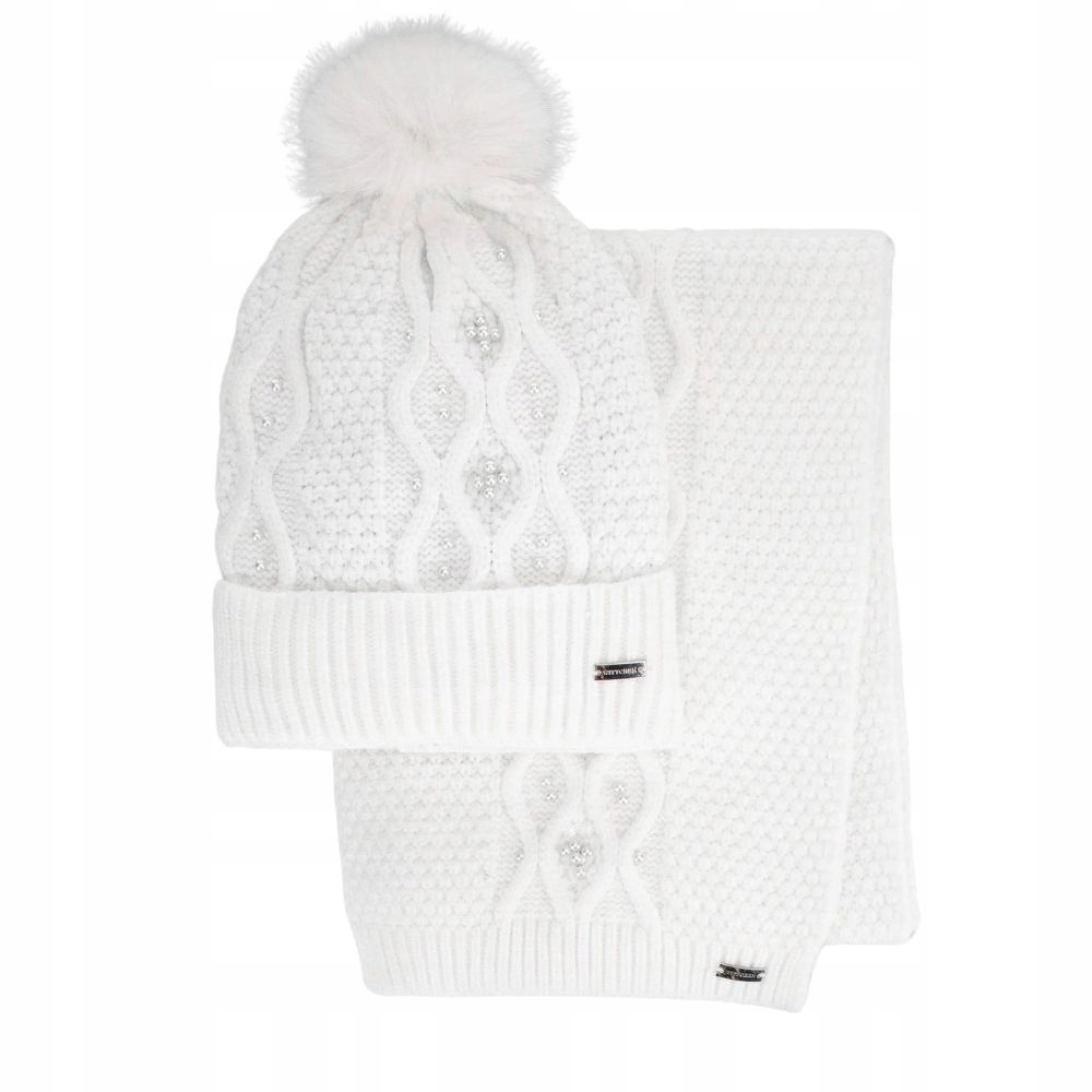 Dámská zimní souprava – čepice a šála s perličkami Wittchen 99-SF-022-0